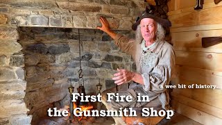 First Fire in the Gunsmith Shop Forging Hangers  1700s Gun Building [upl. by Callan]