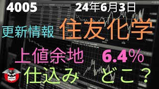 住友化学 更新情報 上値余地 64％ [upl. by Neetsuj]