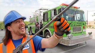 Fire Truck Pressure Washing  Truck Song for Kids [upl. by Noseimaj14]