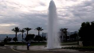 Jurupa Valley Raw video of fire hydrant hit by car on Agua Mansa Road [upl. by Bernt]