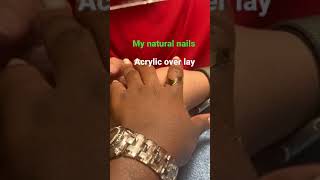 Acrylic overlay natural nails [upl. by Nek928]