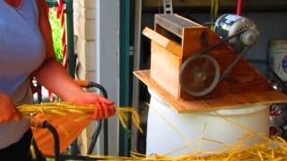 Wheat Threshing Homemade Thresher [upl. by Owen]