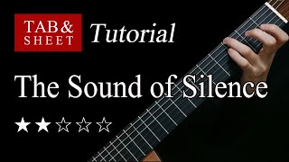 The Sound of Silence  Fingerstyle Lesson  TAB [upl. by Fallon]