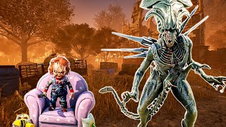 Intense Queen Xenomorph amp Chucky Gameplay  DBD No Commentary [upl. by Aindrea]