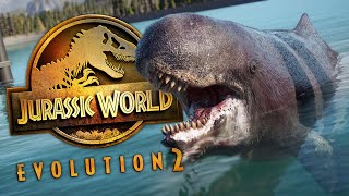 MEGALODON VS PAUS PURBA  Jurassic World Evolution 2 Mod Bahasa Indonesia [upl. by Notsnarc619]