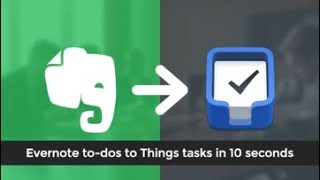 Evernote to Things Integration  Todos [upl. by Maxey760]