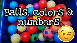 LEARN WITH COLOR BALLS 🔴🔵⚪ NUMBERS ✔️ AND MORE❗ ENJOY 🤪 JUGUEMOS CON PELOTAS DE COLORES [upl. by Glenn]