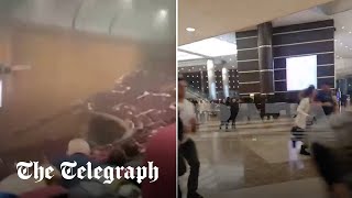 Eyewitness footage inside concert hall during attack  Moscow shooting [upl. by Eseuqcaj134]