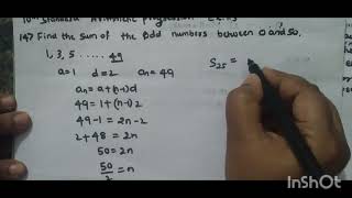 10th standard Arithmetic Progressions Ex1 3  14th sum [upl. by Ahtiekahs389]