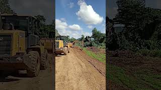 Payloader and Backhoe Road Widening [upl. by Ysied995]