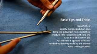 Basic Knotting and Suturing Using a Needle Holder [upl. by Notlrak]