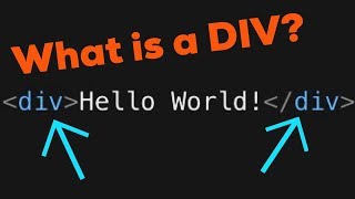 What is a DIV  HTML Basics 1 [upl. by Hubie]