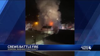 Crews battle Donora fire [upl. by Nosiaj800]