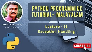 11  Exception Handling [upl. by Nylinnej]