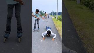 Skating unexpected public reactions😱😭skatersinline skatesskateboardingshortsyt shorts [upl. by Lanfri]