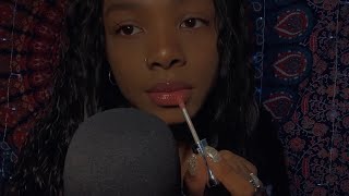 ASMR lipgloss application  “pokingquot [upl. by Adnahsar]