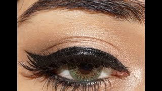 Adele inspired Glamorous Winged liner Eye makeup Tutorial  corallista [upl. by Ayadahs]