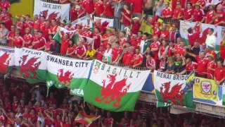 Welsh anthem before game vs England in Lens [upl. by Nyram]