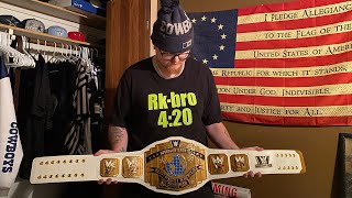 WWE INTERCONTINENTAL CHAMPIONSHIP WHITE STRAP REPLICA BELT  UNBOXING [upl. by Adnima]