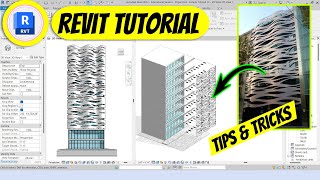 Wavy Facade in Revit Tutorial  Revit Beginner Tutorial [upl. by Jarnagin]