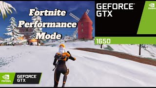 Fortnite on GTX 1650 4GB Performance Mode 1000 FPS Lowest Settings [upl. by Leifer887]