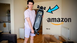 Reviewing THE CHEAPEST ELECTRIC SKATEBOARD on AMAZON GOOD Cheap Boosted Board [upl. by Rubina]