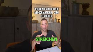 RENOVIERUNG Wohnung STREICHEN Abdeckmaterial immobilien immobilieninvestment renovieren finanzen [upl. by Carry606]