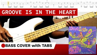 Groove is in the heart  DeeeLite  BASS COVER  TABS [upl. by Taryne603]