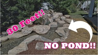 PONDLESS Stream amp Waterfall small backyard w stream fountain [upl. by Yvan]