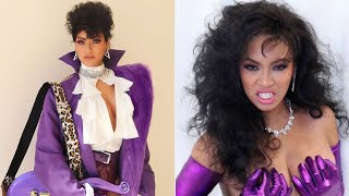 Beyoncé Channels Prince and Apollonia — and Goes Topless — in Purple RainThemed Halloween [upl. by Oitaroh]