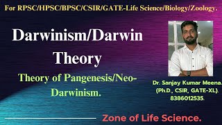 DarwinismNeoDarwinismTheory of Pangenesis RPSCHPSCBPSCCSIRZOOLOGY By Dr Sanjay Meena [upl. by Cherry]