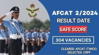 AFCAT 2 2024 EXPECTED CUT OFF 😱 AND RESULT DATE [upl. by Kral]