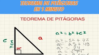 Teorema de Pitágoras matematicas shorts [upl. by Paulette]