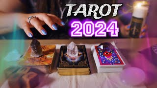 ASMR TAROT 🔮 cómo será tu año 2024 eligeunacarta ✨ PODEROSOS mensajes para ser FELIZ 🌟 [upl. by Aniled952]