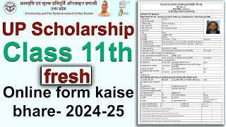 UP scholarship 202324 apply class 11  How to apply up scholarship form class 11 [upl. by Annadiana]