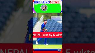 Nepal Win by 5 wkts Nepal vs Scotland shortsfeed cricket short [upl. by Ruckman712]