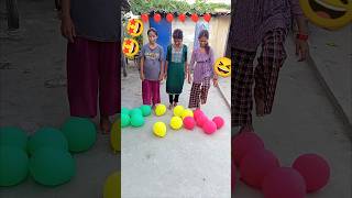 Balloon popping challenge  game  balloonpopping game shorts divyashorts [upl. by Ecyarg]