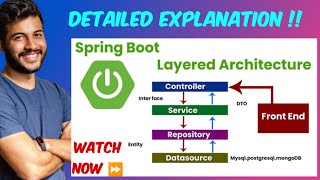 Understanding Spring boot amp Layered Architecture in Spring Boot  hindi java springboot tcs [upl. by Colin225]