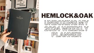 Hemlock amp Oak 2024 Weekly Planner Unboxing [upl. by Grube331]