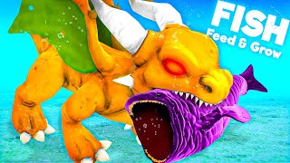 STRONGEST NEW BABY DRAGON FISH  Feed amp Grow Fish [upl. by Nilkoorb]