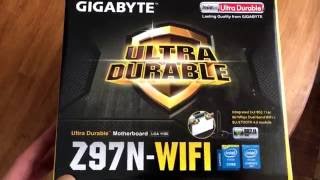 unboxing GIGABYTE Z97NWIFI Intel 1150 Mini ITX Motherboard for Hackintosh pt 1 [upl. by Uht]