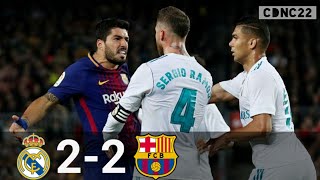 Real Madrid vs Barcelona 22 All Goals amp Highlights English Commentary La Liga 201718 [upl. by Rose]