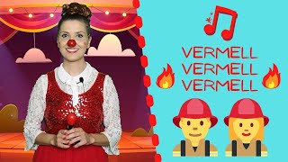 🔥👨‍🚒 La cançó del color vermell  Vermell vermell vermell és el vestit que porto  Els colors 🎵 [upl. by Lamek]