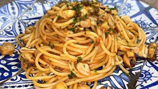 SPAGHETTI ALLO SCOGLIO CON 7 EURO PER 46 PERSONE CON PREPARATO SURGELATO [upl. by Nywg]