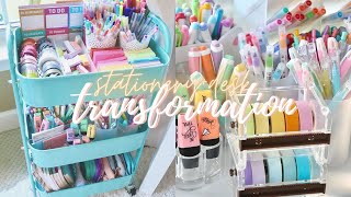 Desk  stationery organization makeover ✨🍃 [upl. by Akema]