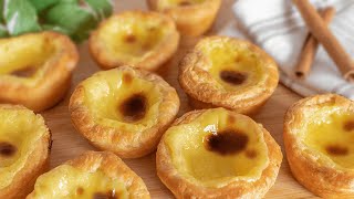 How to Make Portuguese Custard Egg Tart Pasteis de Nata Easy Recipe [upl. by Thenna]