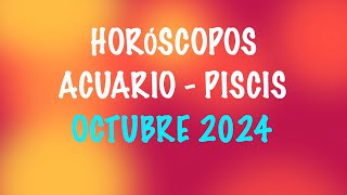 Horóscopos ACUARIO y PISCIS Octubre 2024 Vieira Vidente Mhoni Vidente y Paola Martínez [upl. by Aifos]