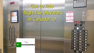 Niagara Traction Elevators  Hilton Fallsview Hotel  Niagara Falls Ontario [upl. by Asilet]