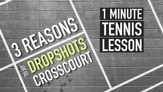 3 Reasons To Hit Dropshots Crosscourt  1 Minute Tennis Lesson Ep22 shorts [upl. by Aihselat]