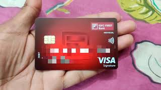 IDFC First Bank Visa Signature Debit Card Unpacking [upl. by Aniratac]